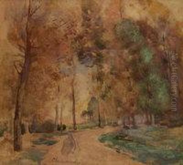 Woodland Path Oil Painting by Charles Hodge Mackie