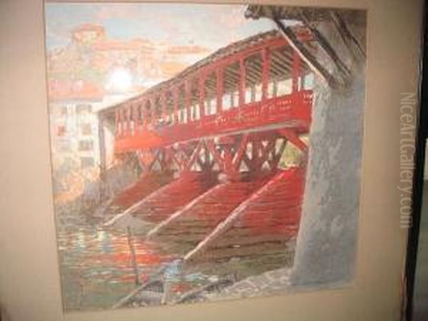 Bassano Bridge Oil Painting by Charles Hodge Mackie