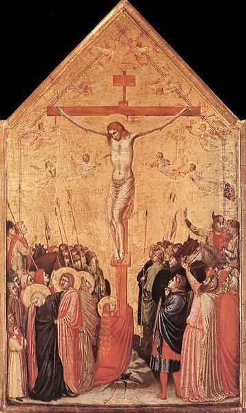 Crucifixion (3) 1330s Oil Painting by Giotto Di Bondone