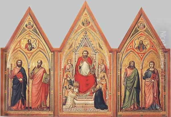 The Stefaneschi Triptych (verso) (2) c. 1330 Oil Painting by Giotto Di Bondone