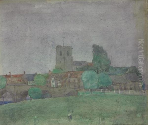 Wareham, Dorset Oil Painting by Charles Rennie Mackintosh