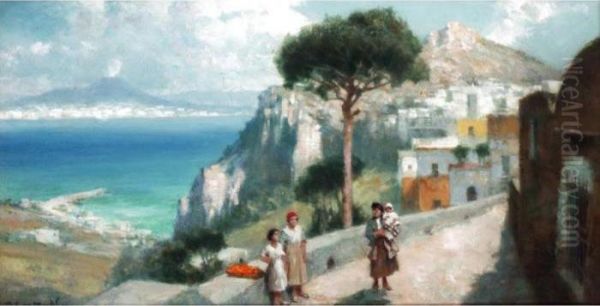 View Of Capri Oil Painting by Thomas Eyre Macklin