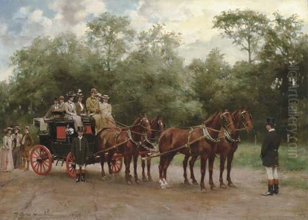 An Afternoon Ride Oil Painting by Thomas Eyre Macklin