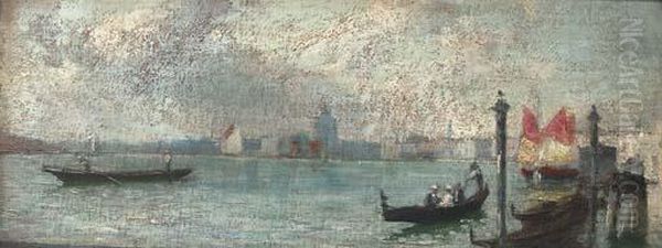 Figures In A Gondola Oil Painting by Thomas Eyre Macklin