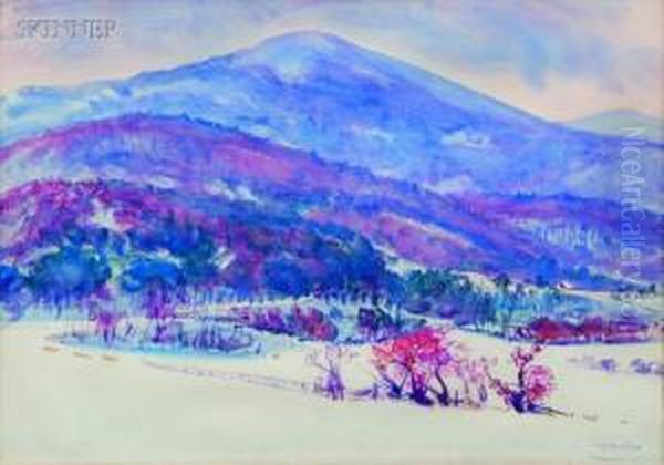 In The Mountains Of New Hampshire Oil Painting by Dodge Macknight