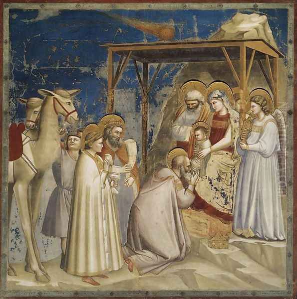 No. 18 Scenes from the Life of Christ- 2. Adoration of the Magi 1304-06 Oil Painting by Giotto Di Bondone