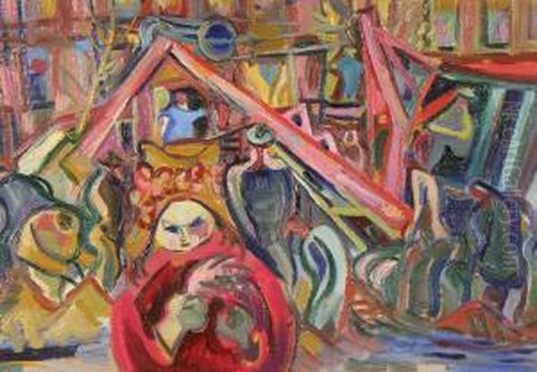 Red Coat Oil Painting by Pegi Nicol Macleod