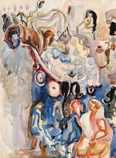 Untitled - The Fair Oil Painting by Pegi Nicol Macleod