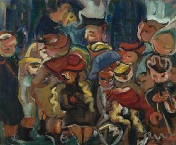 Street Scene New York. Oil Painting by Pegi Nicol Macleod