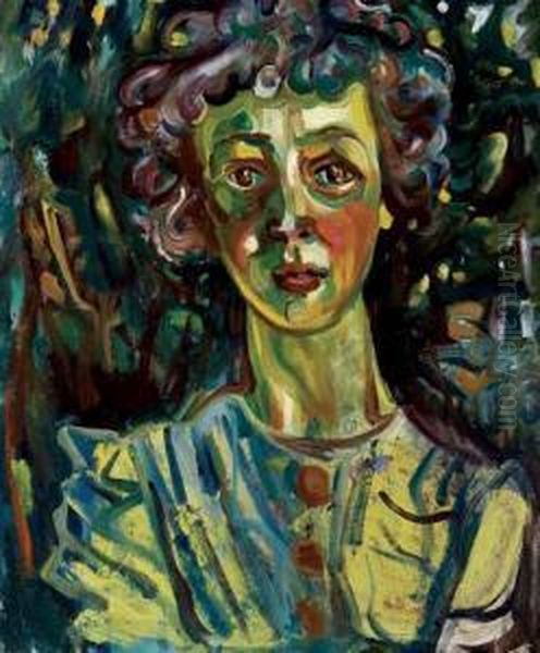 Portrait Of Madge Oil Painting by Pegi Nicol Macleod