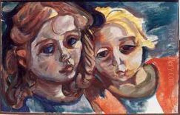 Two Children Oil Painting by Pegi Nicol Macleod