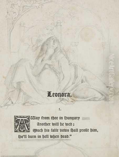 Illustration To Bunzer``s Leonora Oil Painting by Daniel Maclise