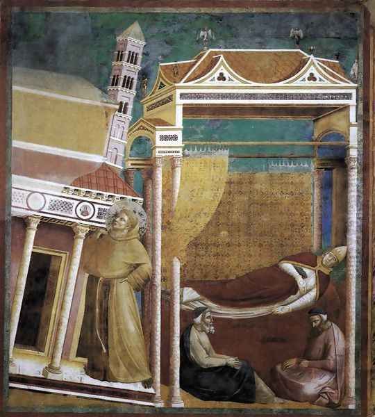 Legend of St Francis- 6. Dream of Innocent III 1297-99 Oil Painting by Giotto Di Bondone