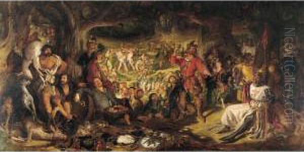 Robin Hood Oil Painting by Daniel Maclise