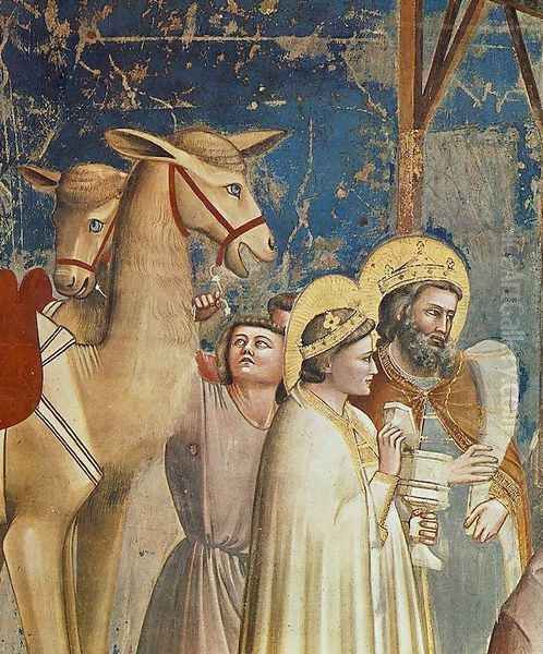 No. 18 Scenes from the Life of Christ- 2. Adoration of the Magi (detail) 1304-06 Oil Painting by Giotto Di Bondone