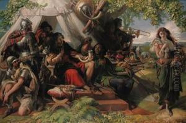 King Cophetua And The Beggar Maid Oil Painting by Daniel Maclise