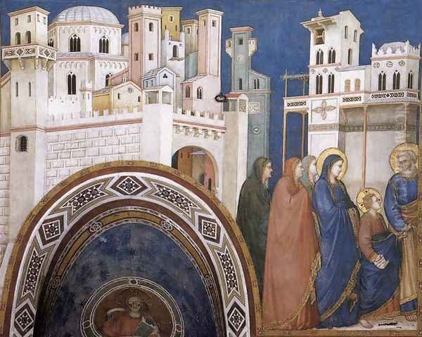 Return of Christ to Jerusalem 1310s Oil Painting by Giotto Di Bondone