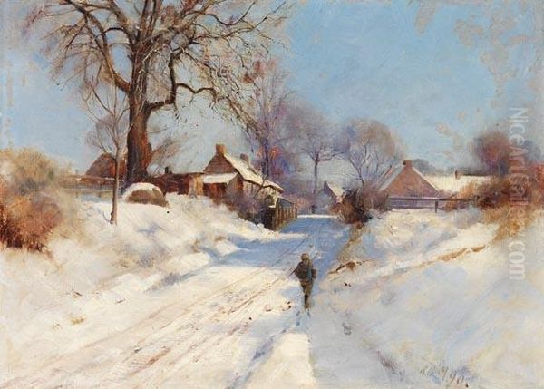 Winterlandschaft Oil Painting by Robert Russell Macnee