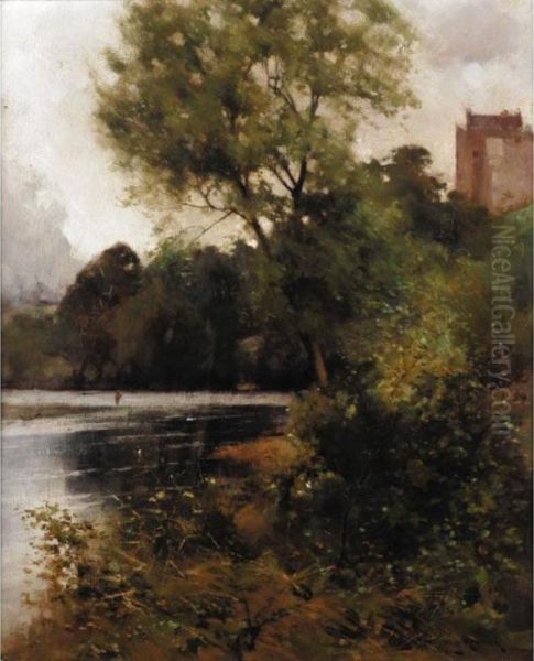 The Angler Oil Painting by Robert Russell Macnee