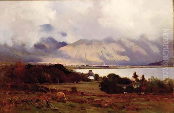 Across The Glen Oil Painting by Robert Russell Macnee