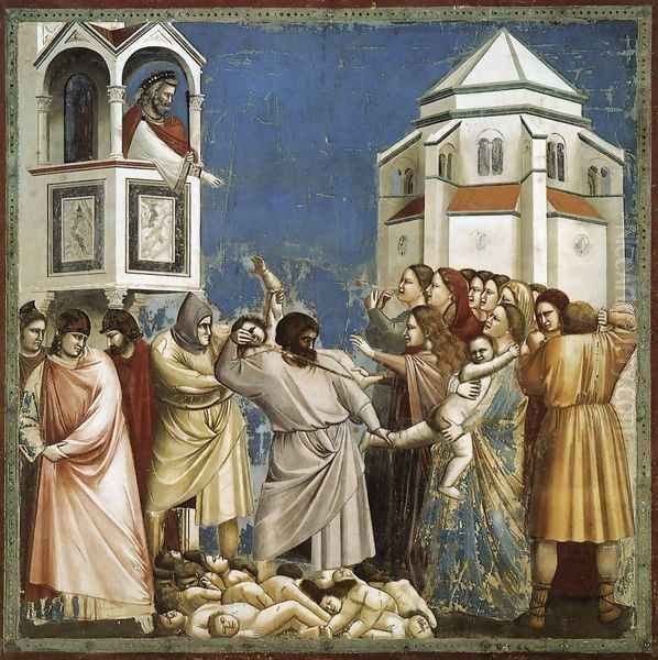 No. 21 Scenes from the Life of Christ- 5. Massacre of the Innocents 1304-06 Oil Painting by Giotto Di Bondone