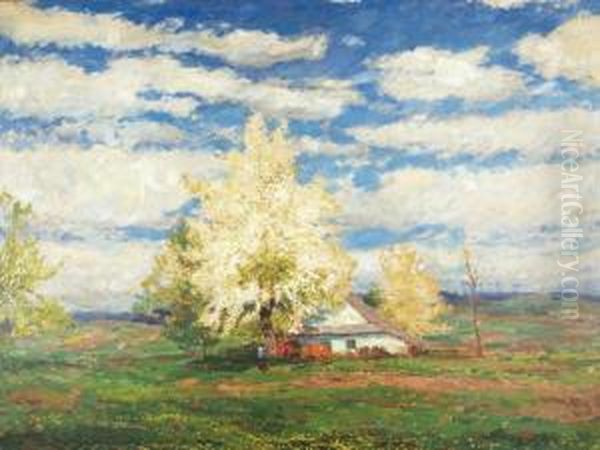 Jaro U Kamenicek Oil Painting by Gustav Macoun