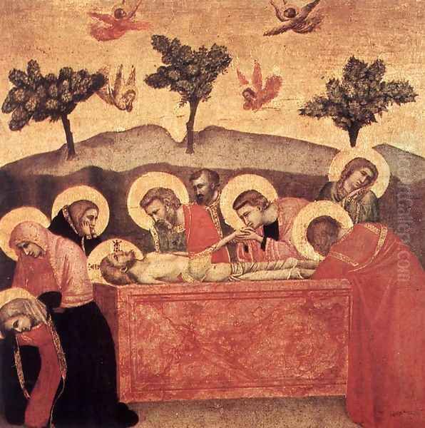 Entombment 1320-25 Oil Painting by Giotto Di Bondone