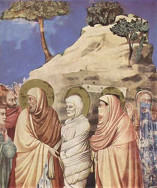 No. 25 Scenes from the Life of Christ- 9. Raising of Lazarus (detail) 1304-06 Oil Painting by Giotto Di Bondone