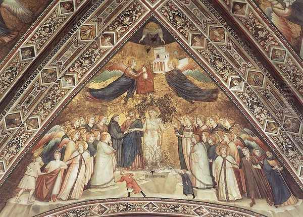 Franciscan Allegories- Allegory of Poverty c. 1330 Oil Painting by Giotto Di Bondone