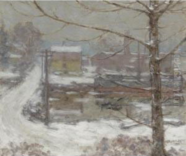 Mill Bridge, Cos Cob by Elmer Livingston Macrae