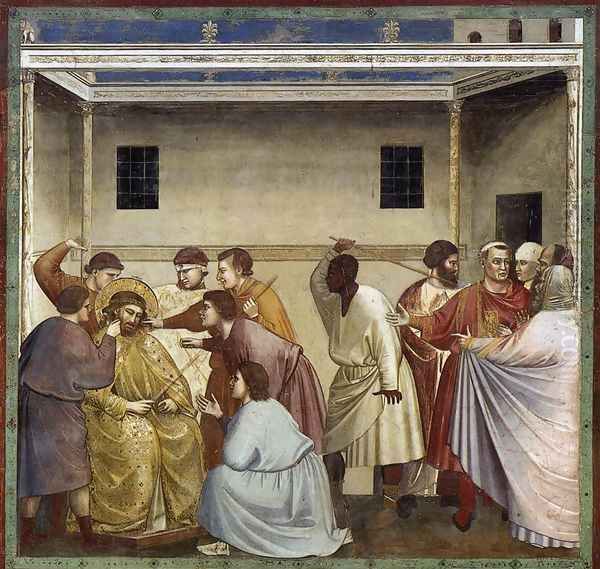 No. 33 Scenes from the Life of Christ- 17. Flagellation 1304-06 Oil Painting by Giotto Di Bondone