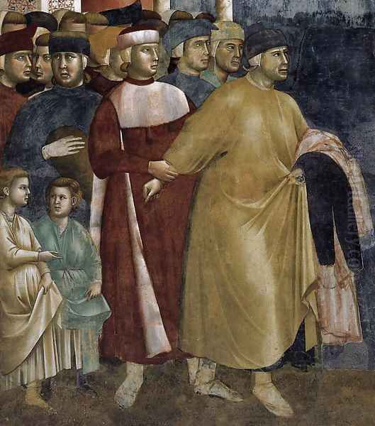 Legend of St Francis- 5. Renunciation of Wordly Goods (detail) 1297-99 Oil Painting by Giotto Di Bondone