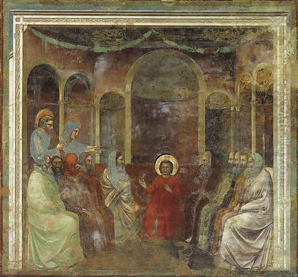 No. 22 Scenes from the Life of Christ- 6. Christ among the Doctors 1304-06 Oil Painting by Giotto Di Bondone