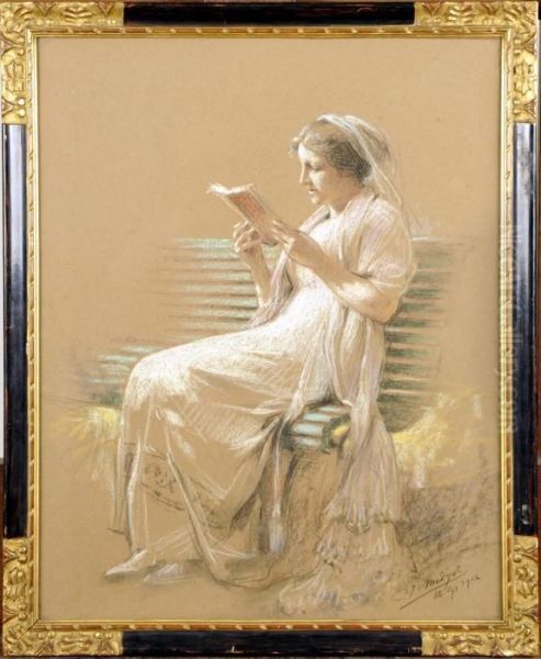 La Liseuse Oil Painting by Jacques, Jakob Madiol