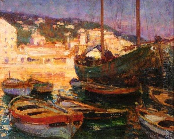 Port De Nice Oil Painting by Jacques, Jakob Madiol