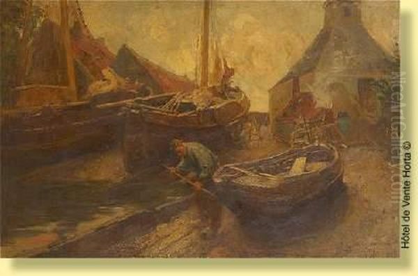 Chantier Naval A Durergan Oil Painting by Jacques, Jakob Madiol