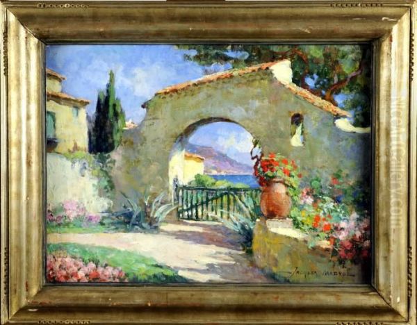 Portail Provencal Oil Painting by Jacques, Jakob Madiol