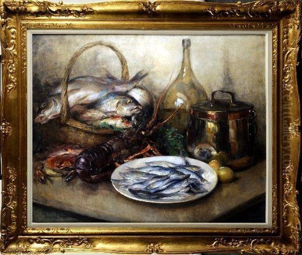 Poisson De La Mediterranee Oil Painting by Jacques, Jakob Madiol