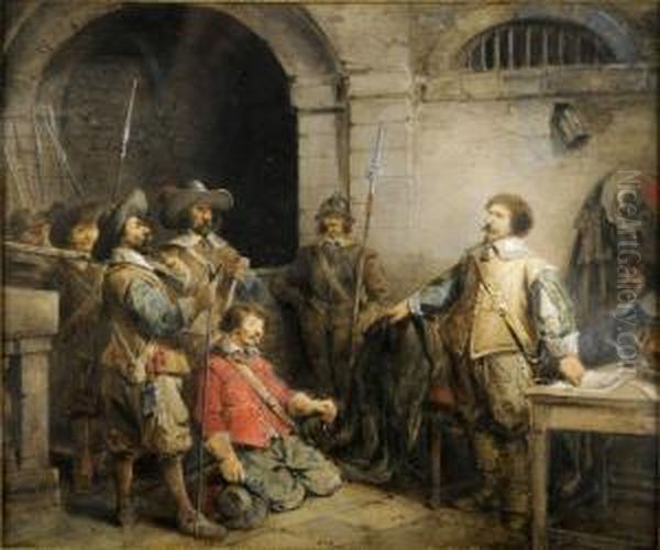 Le Prisonnier Demandant Grace Oil Painting by Jean-Baptiste Madou