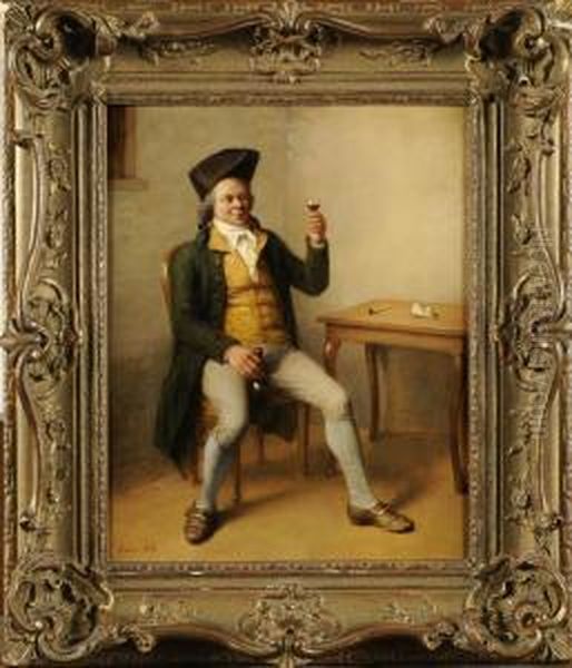 Le Buveur Oil Painting by Jean-Baptiste Madou