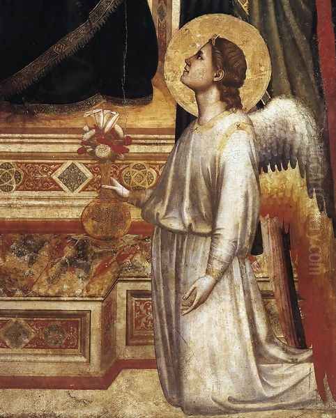 Ognissanti Madonna (detail 2) c. 1310 Oil Painting by Giotto Di Bondone