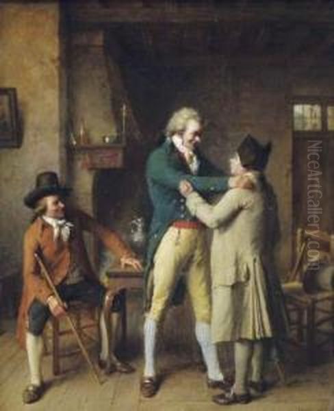 La Persuasion Oil Painting by Jean-Baptiste Madou