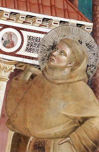 Legend of St Francis- 6. Dream of Innocent III (detail 1) 1297-99 Oil Painting by Giotto Di Bondone