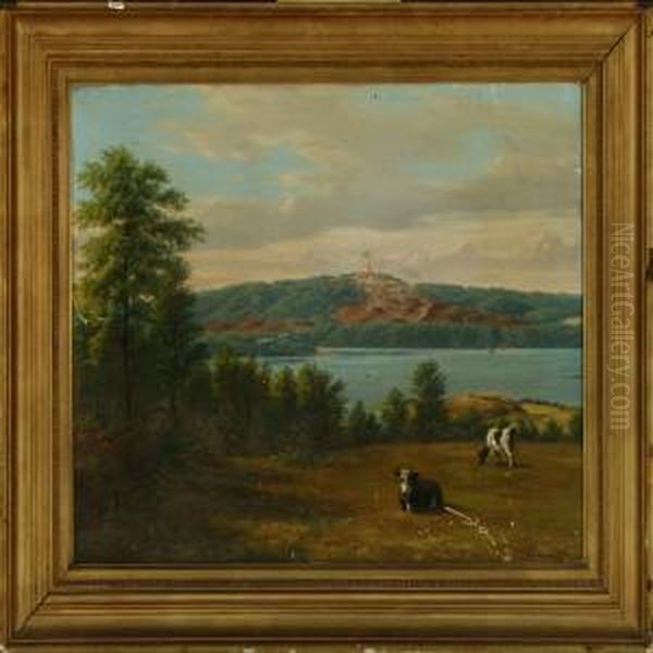 Scene From Himmelbjerget Oil Painting by Andreas Peter Madsen