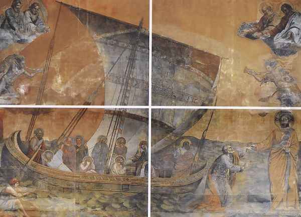 Navicella 1305-13 Oil Painting by Giotto Di Bondone