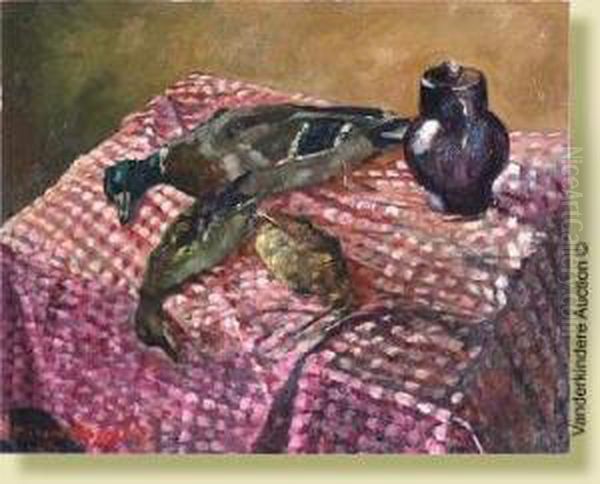 Nature Morte Aux Canards Oil Painting by Wilhelm Johannes Maertens