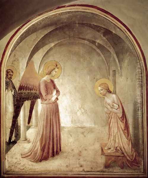 Annunciation 3 Oil Painting by Giotto Di Bondone