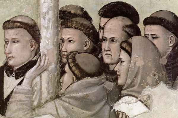 Scenes from the Life of Saint Francis- 7. Vision of the Ascension of St Francis (detail) 1325 Oil Painting by Giotto Di Bondone