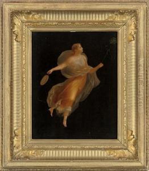 A Pompeian Sybil Oil Painting by Michaelangelo Maestri