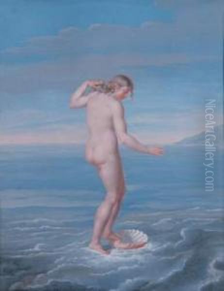 La Naissance De Venus Oil Painting by Michaelangelo Maestri